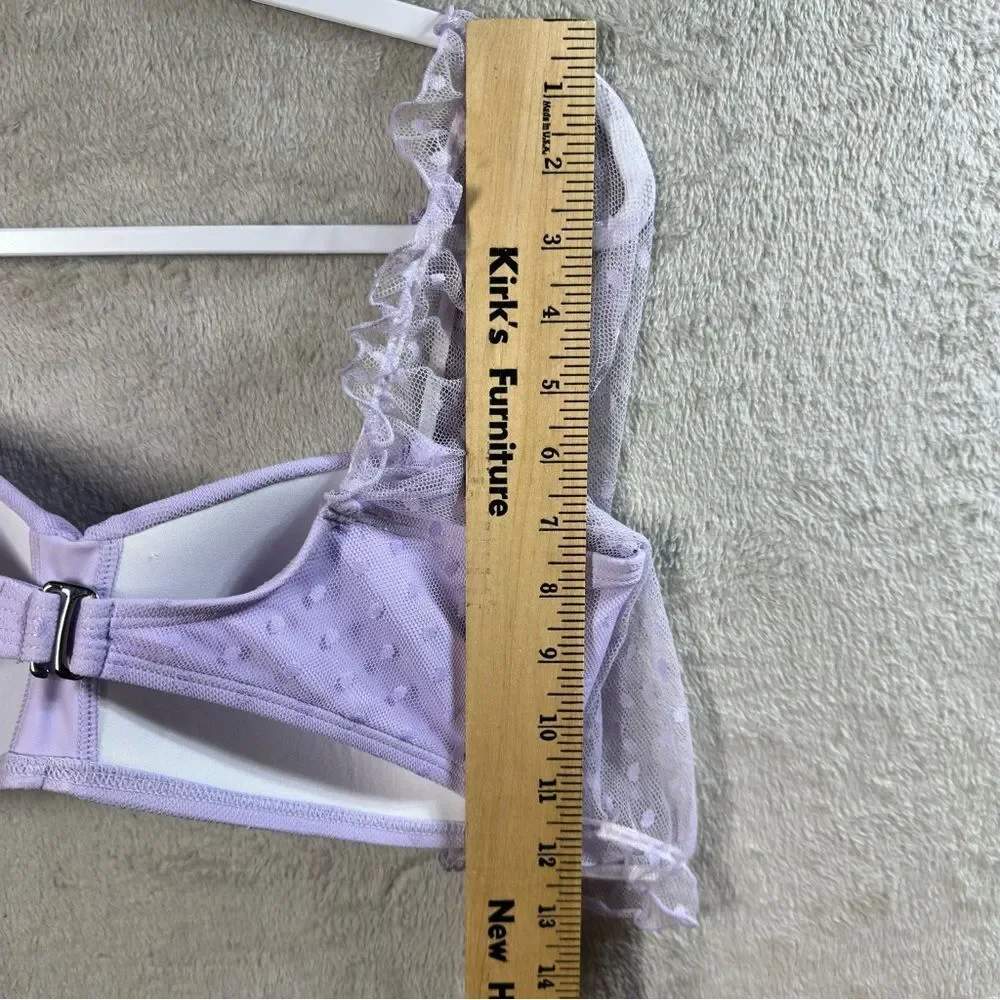 GabiFresh X Swimsuits for All Strapless Lavender Bikini Top Sz 12 D/DD Bottom 14